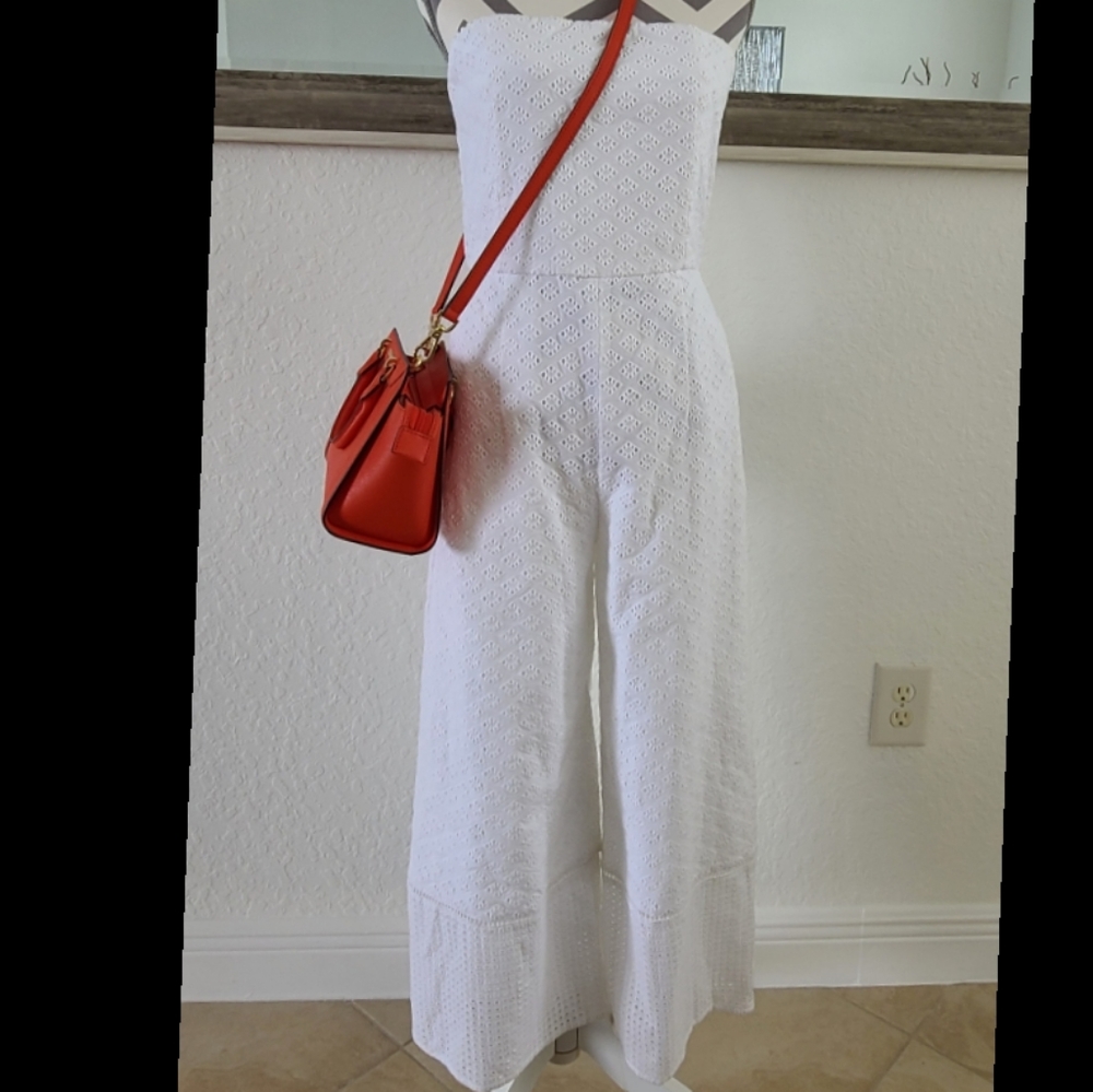 Retail $289 Club Monaco white jumpsuit str… - Picture 10 of 14